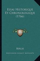 Essai Historique Et Chronologique (1766)