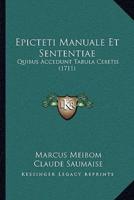 Epicteti Manuale Et Sententiae