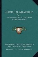 Choix De Memoires V1