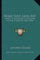 Rome Sous Leon XIII