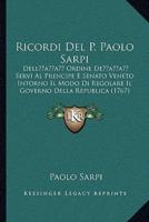 Ricordi Del P. Paolo Sarpi