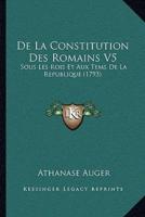 De La Constitution Des Romains V5