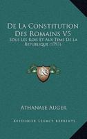 De La Constitution Des Romains V5