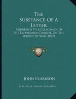 The Substance Of A Letter