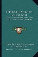 Lettre De Mylord Bolinbroke