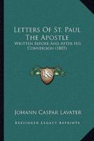 Letters Of St. Paul The Apostle