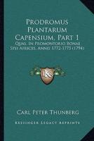 Prodromus Plantarum Capensium, Part 1