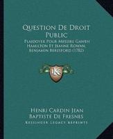 Question De Droit Public