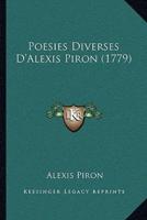 Poesies Diverses D'Alexis Piron (1779)