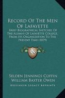 Record Of The Men Of Lafayette