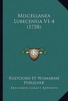 Miscellanea Lubecensia V1-4 (1758)