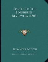 Epistle To The Edinburgh Reviewers (1803)