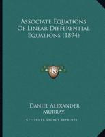 Associate Equations Of Linear Differential Equations (1894)
