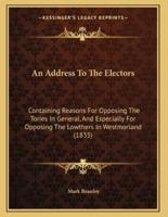 An Address To The Electors