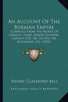 An Account Of The Burman Empire