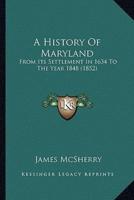 A History Of Maryland