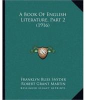 A Book Of English Literature, Part 2 (1916)