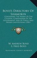 Boyd's Directory Of Shamokin