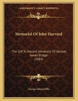 Memorial Of John Harvard