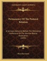 Permanency Of The Pastoral Relation