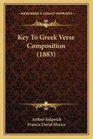 Key To Greek Verse Composition (1883)