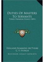 Duties Of Masters To Servants