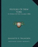History Of New York