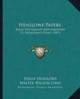 Henslowe Papers