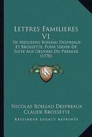 Lettres Familieres V1