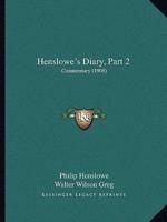 Henslowe's Diary, Part 2