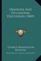 Orations And Occasional Discourses (1849)