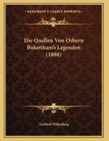 Die Quellen Von Osbern Bokenham's Legenden (1888)