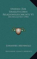 Studien Zur Israelitischen Religionsgeschichte V1
