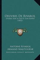 Oeuvres De Rivarol