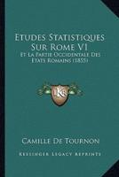 Etudes Statistiques Sur Rome V1