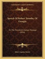 Speech Of Robert Toombs, Of Georgia