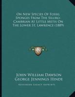 On New Species Of Fossil Sponges From The Siluro-Cambrian At Little Metis On The Lower St. Lawrence (1889)