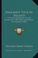 England's Title In Ireland