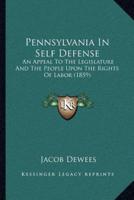 Pennsylvania In Self Defense