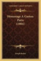 Hommage A Gaston Paris (1904)