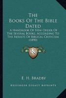 The Books Of The Bible Dated