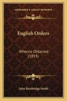 English Orders