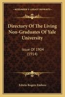 Directory Of The Living Non-Graduates Of Yale University