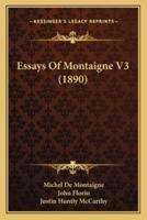 Essays Of Montaigne V3 (1890)