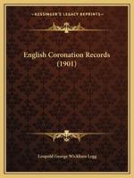 English Coronation Records (1901)