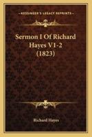 Sermon I Of Richard Hayes V1-2 (1823)