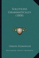 Solutions Grammaticales (1808)