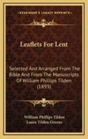 Leaflets For Lent
