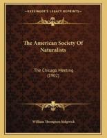 The American Society Of Naturalists