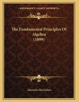 The Fundamental Principles Of Algebra (1899)